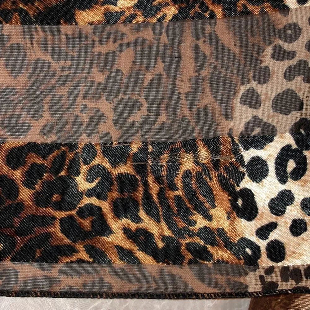 StripedâPolyester LeopardâPrintâScarf - Picture 3 of 11